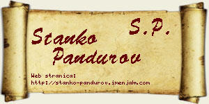 Stanko Pandurov vizit kartica